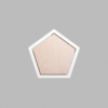 Pentagon Matte White Mini Floaters / 4 per pack