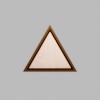 Triangle Walnut-Colored Birch Mini Floaters / 2 per pack