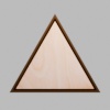 Triangle Walnut-Colored Birch Mini Floaters