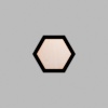 Hexagon Matte Black Mini Floaters / 4 per pack