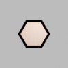 Hexagon Matte Black Mini Floaters / 4 per pack