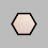 Hexagon Matte Black Mini Floaters / 2 per pack