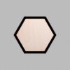 Hexagon Matte Black Mini Floaters / 2 per pack