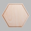 Hexagon Natural Birch Plywood Mini Floaters