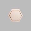 Hexagon Natural Birch Plywood Mini Floaters / 4 per pack