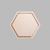 Hexagon Natural Birch Plywood Mini Floaters / 2 per pack