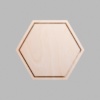 Hexagon Natural Birch Plywood Mini Floaters / 2 per pack