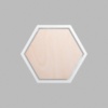 Hexagon Metallic Silver Mini Floaters / 2 per pack