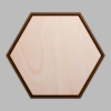 Hexagon Walnut-Colored Birch Mini Floaters