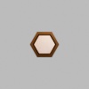 Hexagon Walnut-Colored Birch Mini Floaters / 4 per pack