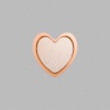 Heart Metallic Bronze Mini Floaters / 4 per pack