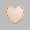 Heart Metallic Bronze Mini Floaters / 2 per pack