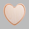 Heart Metallic Bronze Mini Floaters