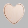 Heart Natural Birch Plywood Mini Floaters