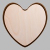 Heart Walnut-Colored Birch Mini Floaters