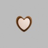 Heart Walnut-Colored Birch Mini Floaters / 4 per pack