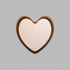 Heart Walnut-Colored Birch Mini Floaters / 2 per pack