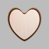 Heart Walnut-Colored Birch Mini Floaters / 2 per pack