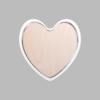 Heart Matte White Mini Floaters / 2 per pack