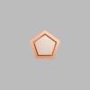 Pentagon Metallic Bronze Mini Floaters / 4 per pack