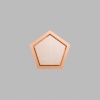 Pentagon Metallic Bronze Mini Floaters / 4 per pack
