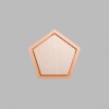 Pentagon Metallic Bronze Mini Floaters / 4 per pack