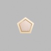 Pentagon Metallic Gold Mini Floaters / 4 per pack