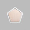Pentagon Metallic Silver Mini Floaters / 2 per pack
