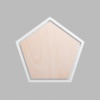 Pentagon Metallic Silver Mini Floaters / 2 per pack