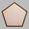 Pentagon Walnut-Colored Birch Mini Floaters