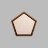 Pentagon Walnut-Colored Birch Mini Floaters / 2 per pack