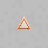 Triangle Metallic Bronze Mini Floaters / 4 per pack