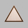 Triangle Walnut-Colored Birch Mini Floaters / 2 per pack